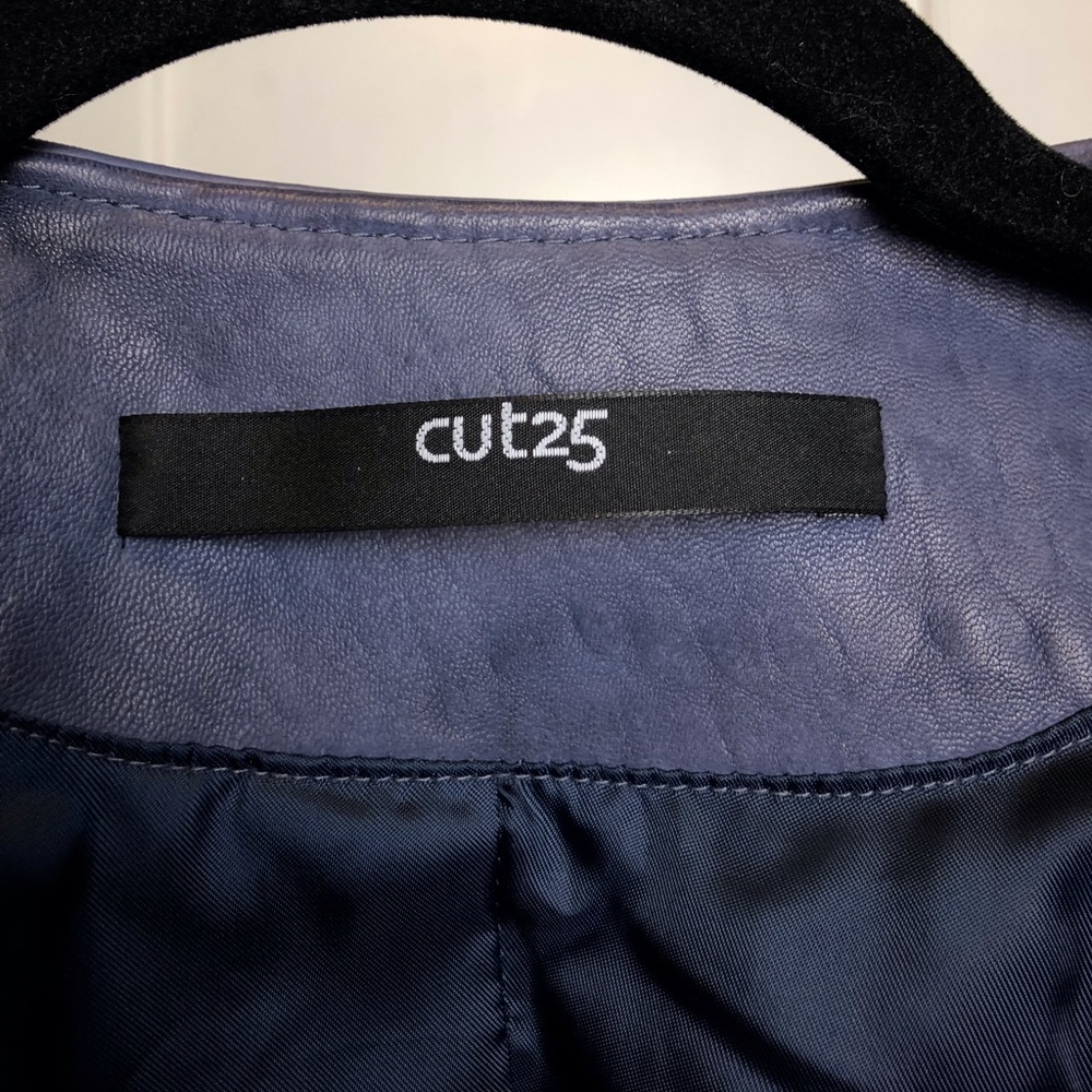 Cut25 Cropped 100% Leather Jacket - Sz 6 - Picture 5 of 6